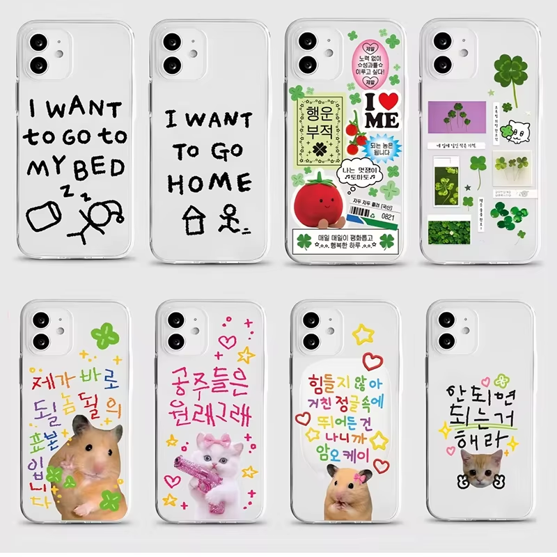 Phone Cases Like Loopy - Koreaanse schattige vierklaverblad telefoonhoesje voor iPhone