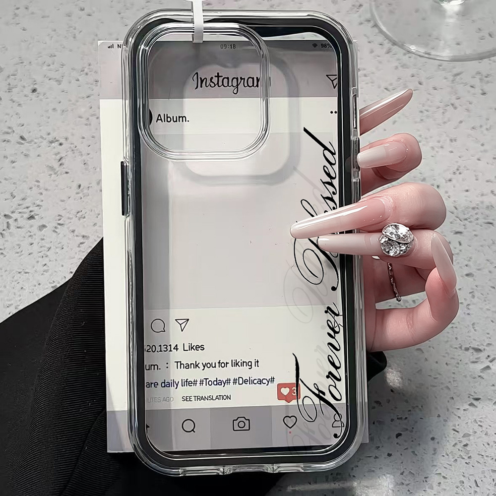 Phone Cases Transparent - Altijd Gezegend Simpele Transparante Telefoonhoesje voor
