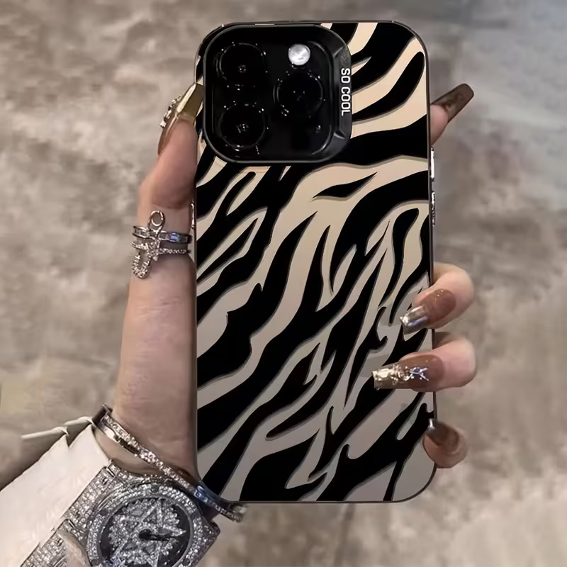 Phone Cases Like Loopy - Zebra-patroon Zwarte Geavanceerde IMD Stootvaste Hoes
