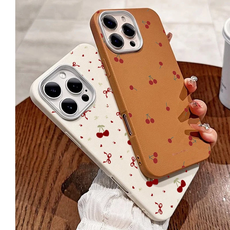 Phone Cases Xiaomi 15T - INS Schattige Cartoon Kersenpatroon Telefoonhoesje voor