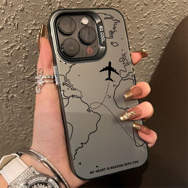 Phone Cases Dior - Reisgeïnspireerde vliegroute-design TPU basis hoesje voor