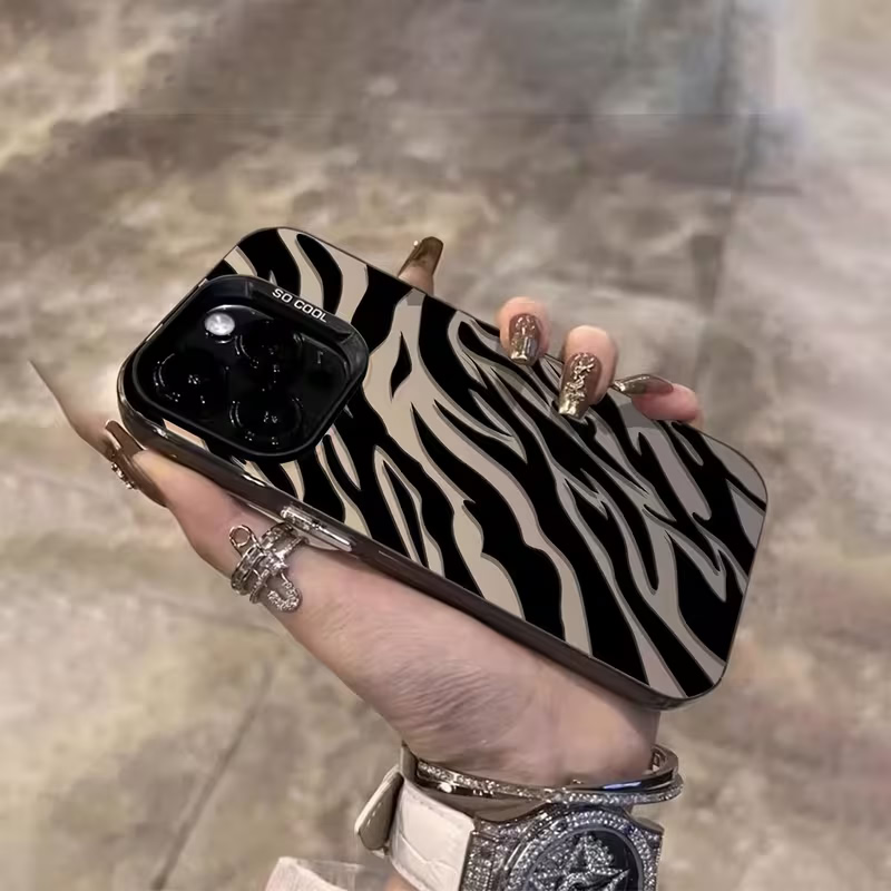 Zebra-patroon Zwarte Geavancee - Phone Cases Like Loopy recensie en prijs