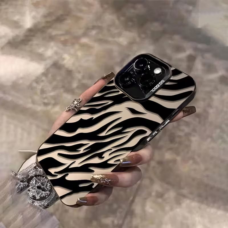 Zebra-patroon Zwarte Geavancee - Phone Cases Like Loopy recensie en prijs