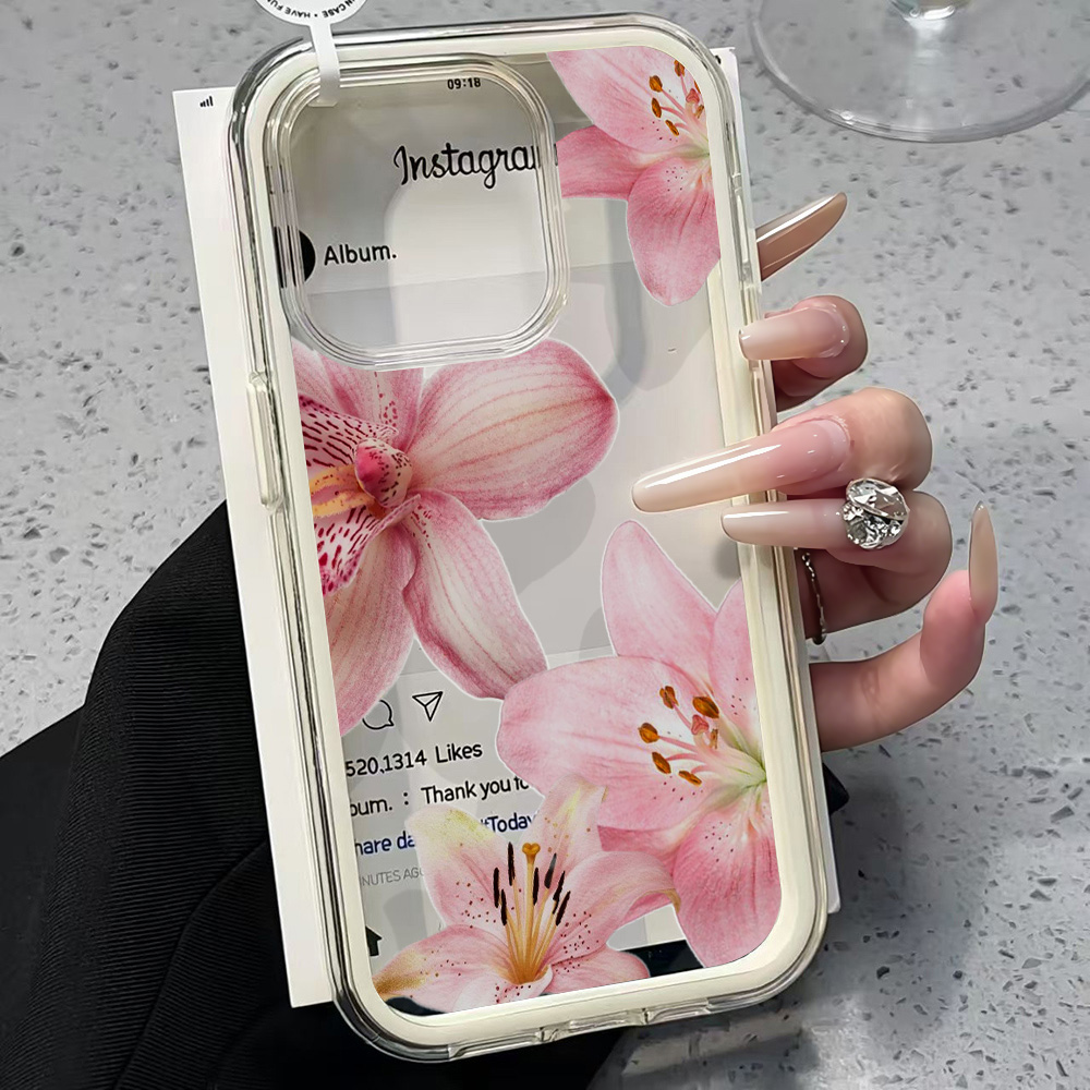 Roze Lelie Bloem Transparante  - Phone Cases Transparent recensie en prijs