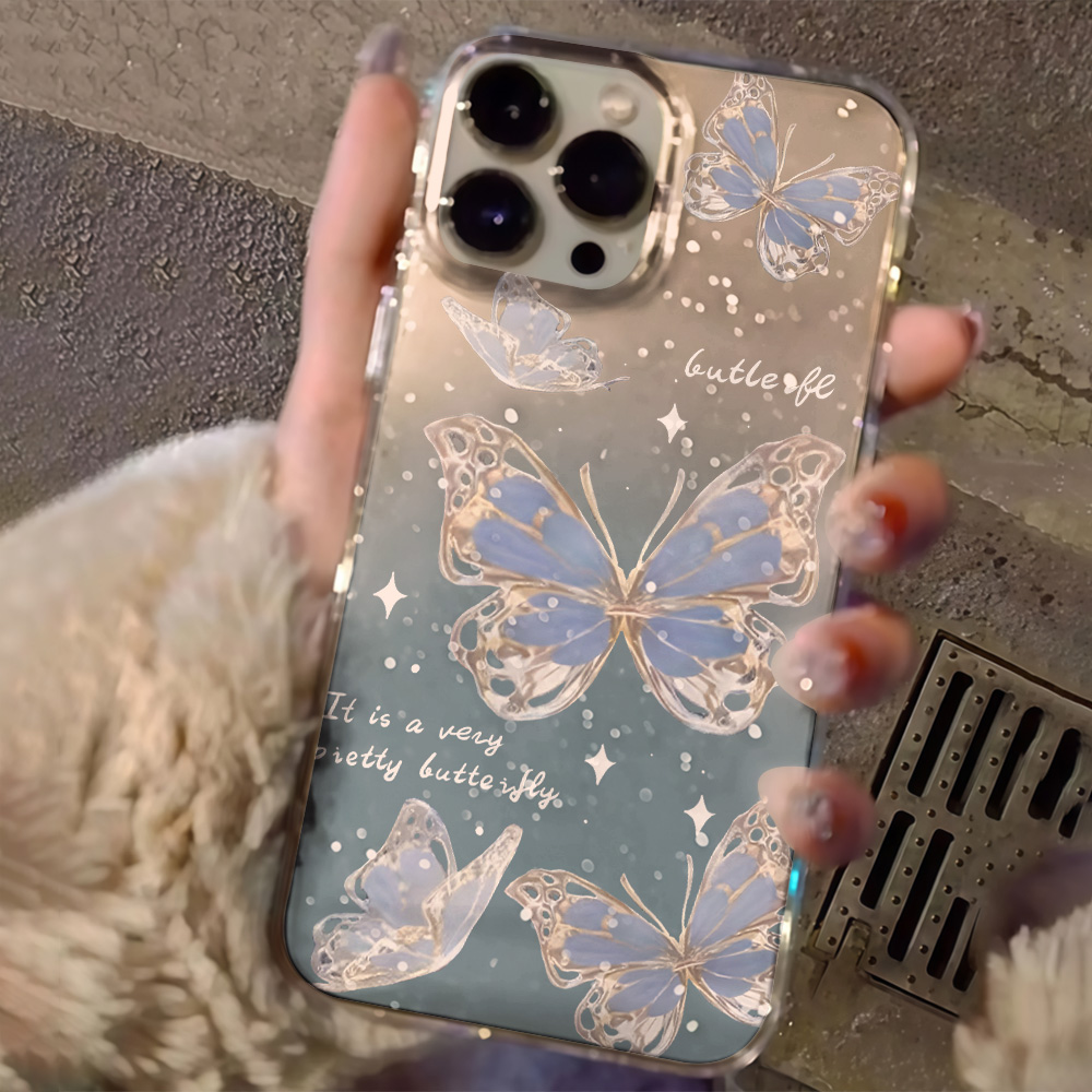 Luxe Blauwe Vlinder Glitter Te - Phone Cases Classy recensie en prijs
