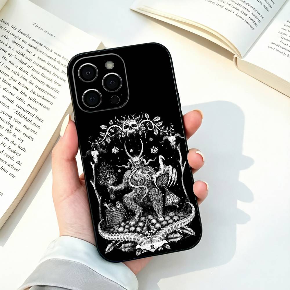 Lelijke K-krampus kunst Zwarte - Phone Cases Ugly recensie en prijs