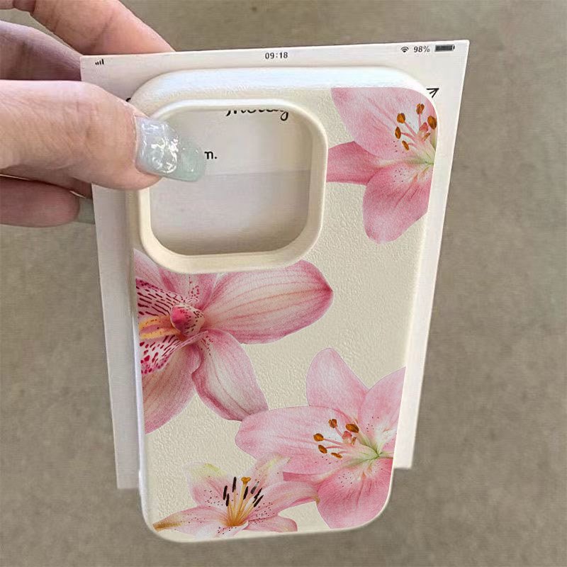 Roze Lelie Lychee Textuur Tele - Phone Cases Samsung S24 recensie en prijs
