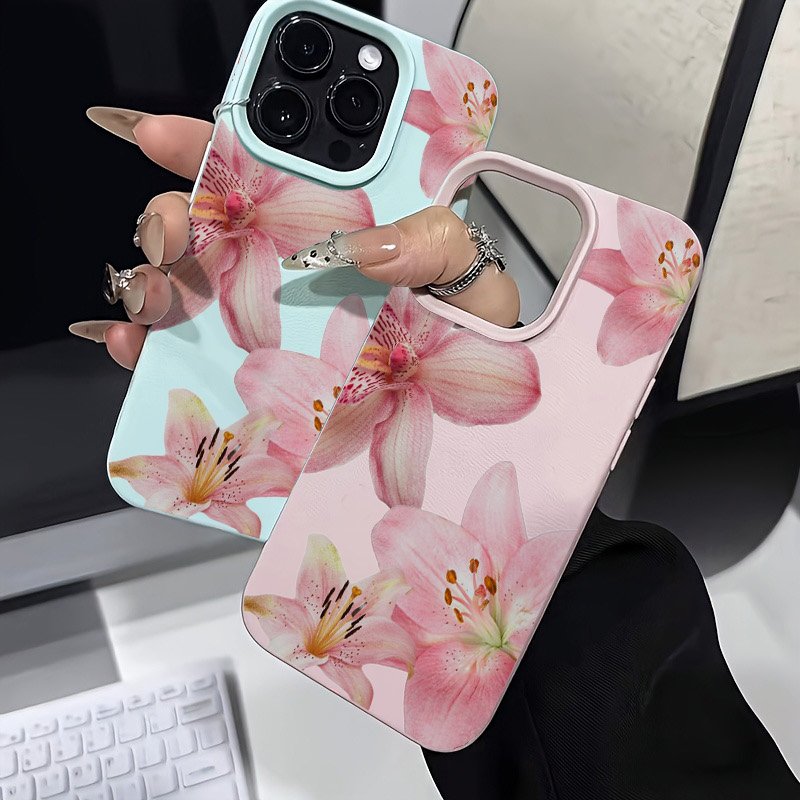 Roze Lelie Lychee Textuur Tele - Phone Cases Samsung S24 recensie en prijs