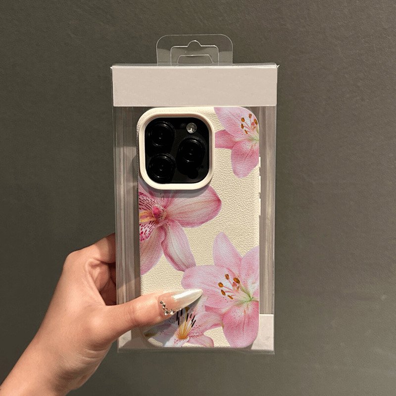 Roze Lelie Lychee Textuur Tele - Phone Cases Samsung S24 recensie en prijs