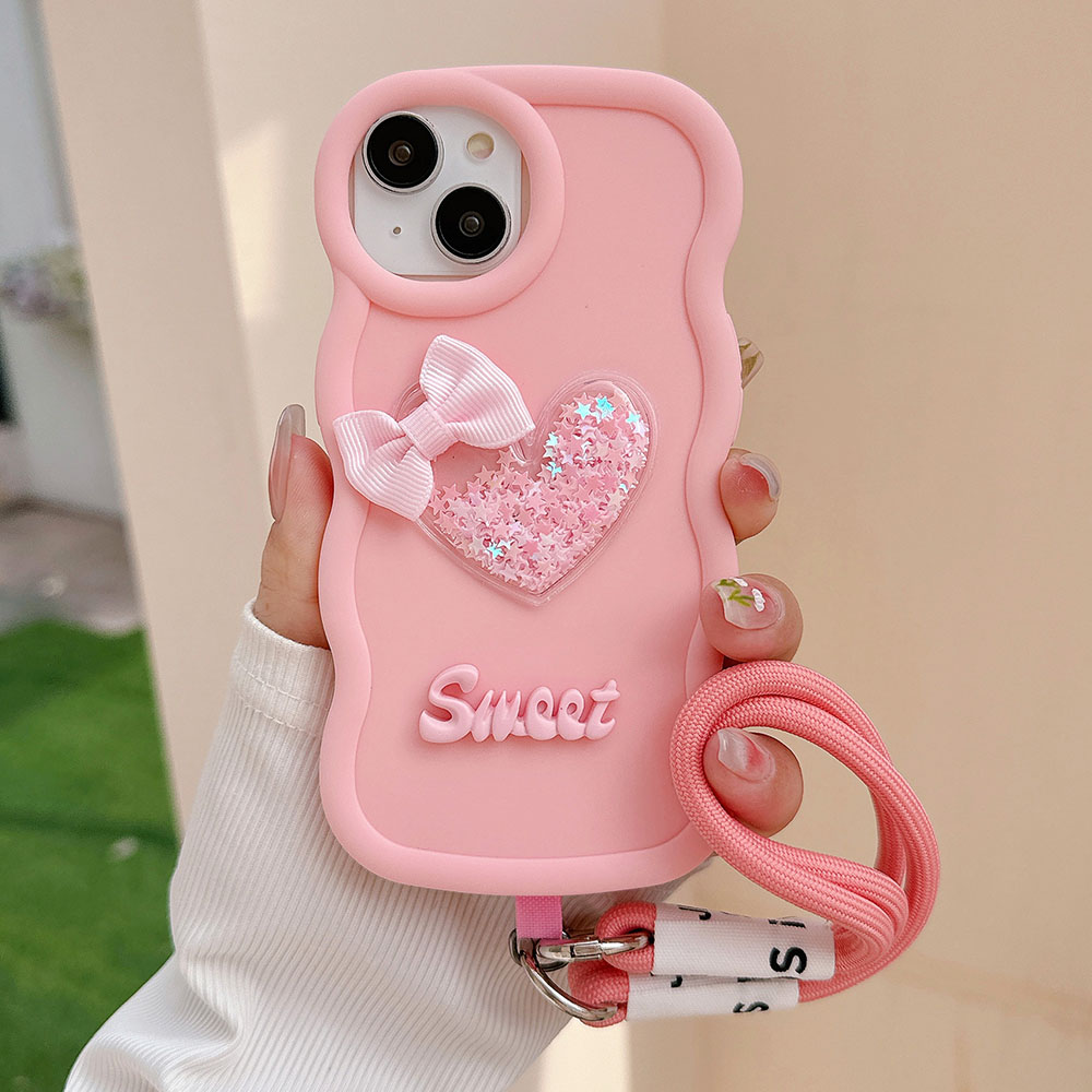 Love Heart Bow Golvend Zacht T - Phone Cases Ugly recensie en prijs